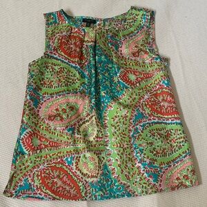 Talbots Paisley Sleeveless blouse